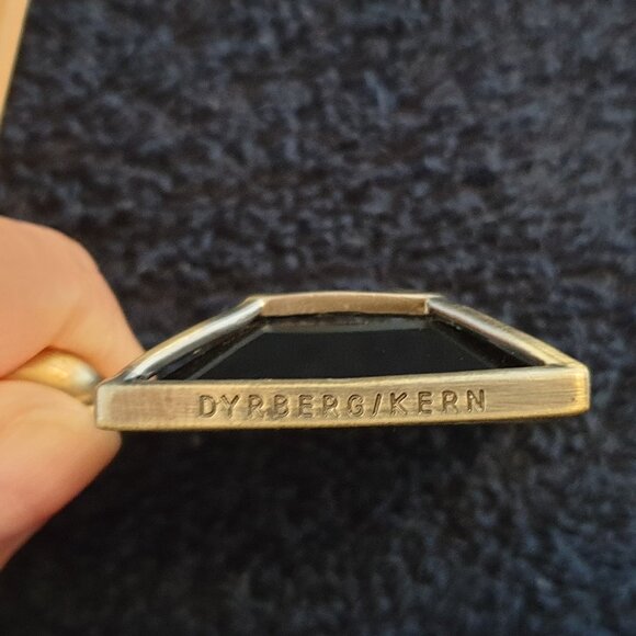 Large Dyrberg/Kern Copenhagen Black Art Deco Pendant - Picture 7 of 11